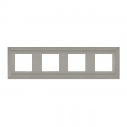 Рамка на 4 поста гор/верт, цвет nickel satin