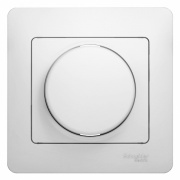 Светорегулятор (диммер) поворотный 300Вт в сборе SE Glossa, белый
