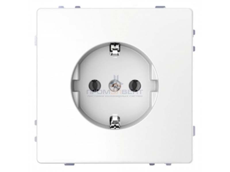Розетка c/з Merten System M Алюминий
