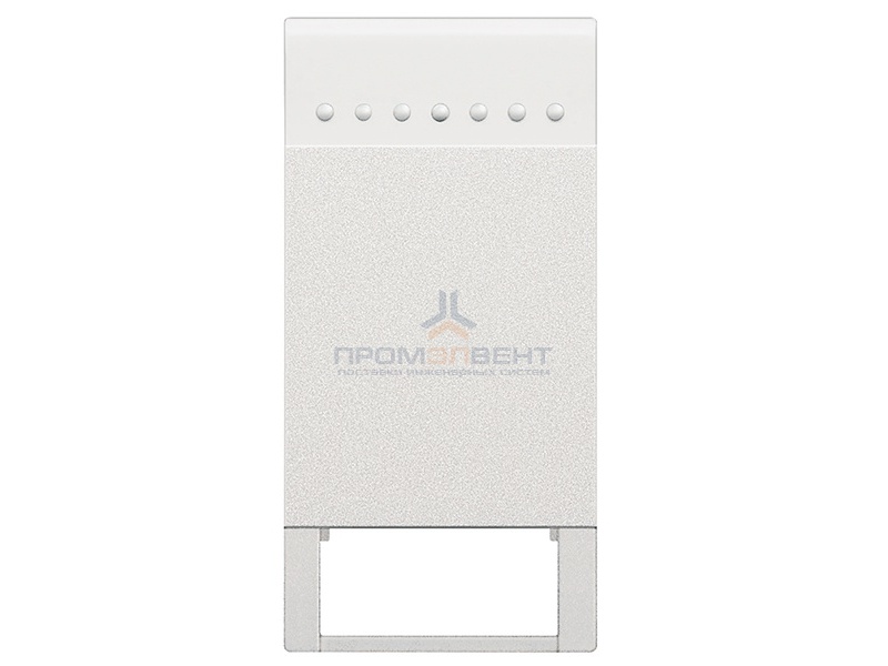 LivingLight Клавиша с 1 отверстием для вставки символа, размер 1 модуль, цвет белый