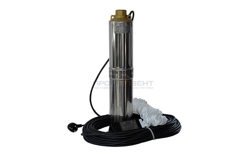 Насос скважинный Водолей БЦПЭУ 0,32-40 У (0,68 кВт,однофазный, Qmax 1,2 л/мин, Hmax 60м, кабель 40м)