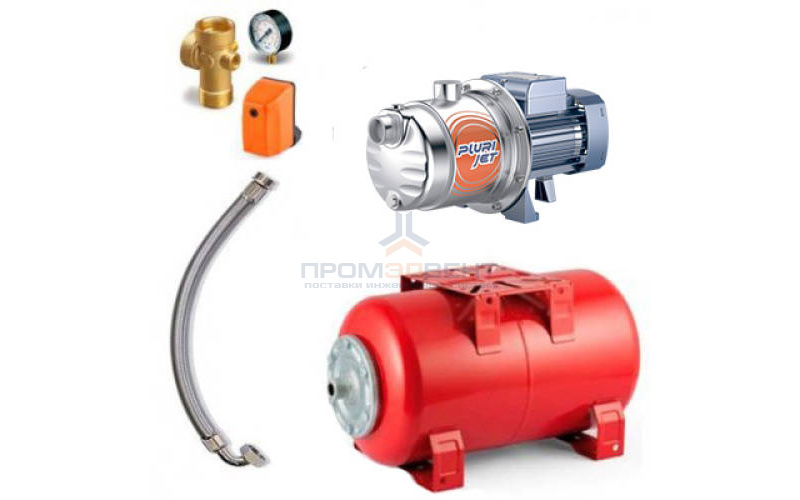 Насосная станция Pedrollo HYDROFRESH PLURIJETm 4/100-N-50CL - 0,75 кВт (Qmax 130 л/мин, с/х)