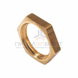Контргайка латунная резьбовая STOUT - 3/8"