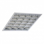 Светильник грильято TLGR418 W 4х18 Вт ЭмПРА 588х588, белый растровый