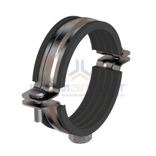 Хомут для средних нагрузок 3", c изоляцией