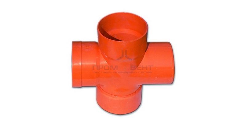 Крестообразное соединение для двустенных труб,90°, полипропилен, д.63 мм DKC