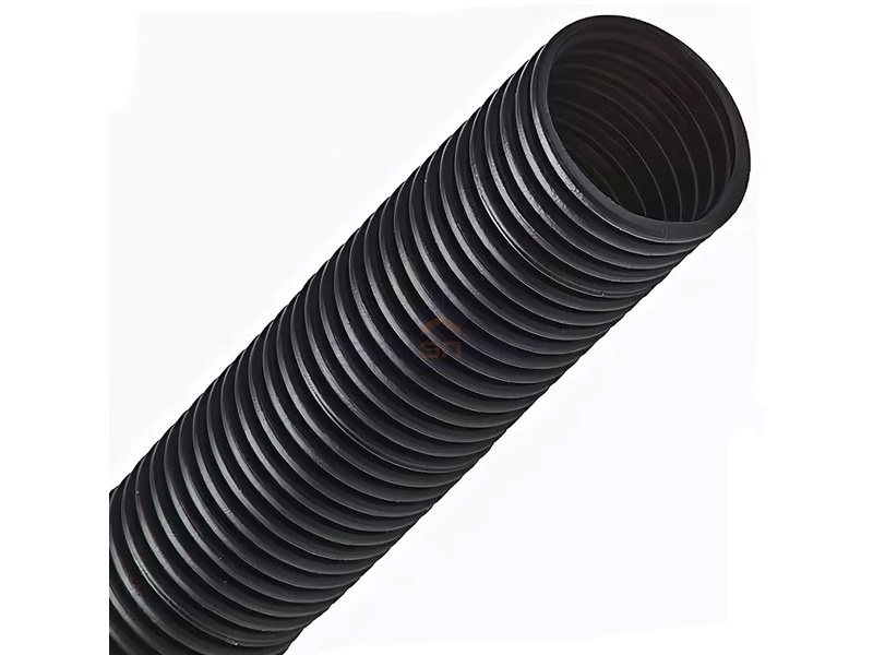 Труба ПНД гибкая гофр. д.16мм, лёгкая без протяжки, цвет чёрный [бухта 100м]