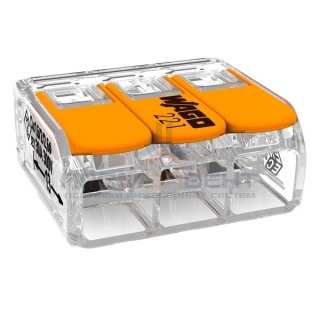 Клеммник WAGO 3 (одножильных или многожильных) х 0,5-6мм2 41A Cu [уп. 30шт]