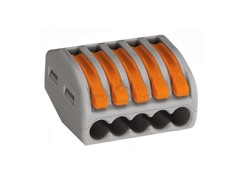 Клеммник WAGO 5 (одножильных или многожильных) х 0,08-4мм2 32A Cu [уп. 40шт]