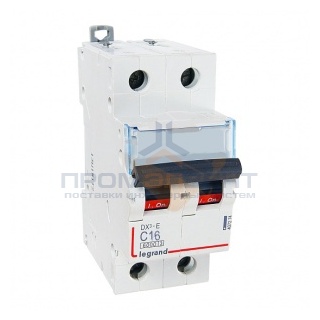 Автоматический выключатель Legrand DX3-E C16 2П 6000/6kA (автомат)